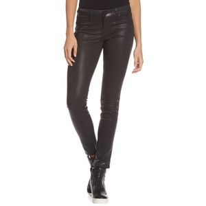 Level 99 Forever Black Liza Skinny Coated Jeans